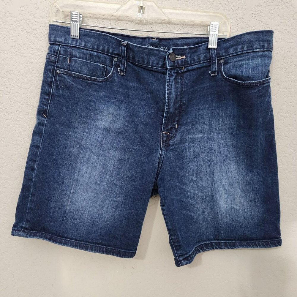 Calvin Klein Shorts Womens Blue Denim Jean W31 Actual 34 inch Mid Rise Casual